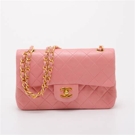 chanel flap bags ch077-pink|Chanel small lambskin evening bag.